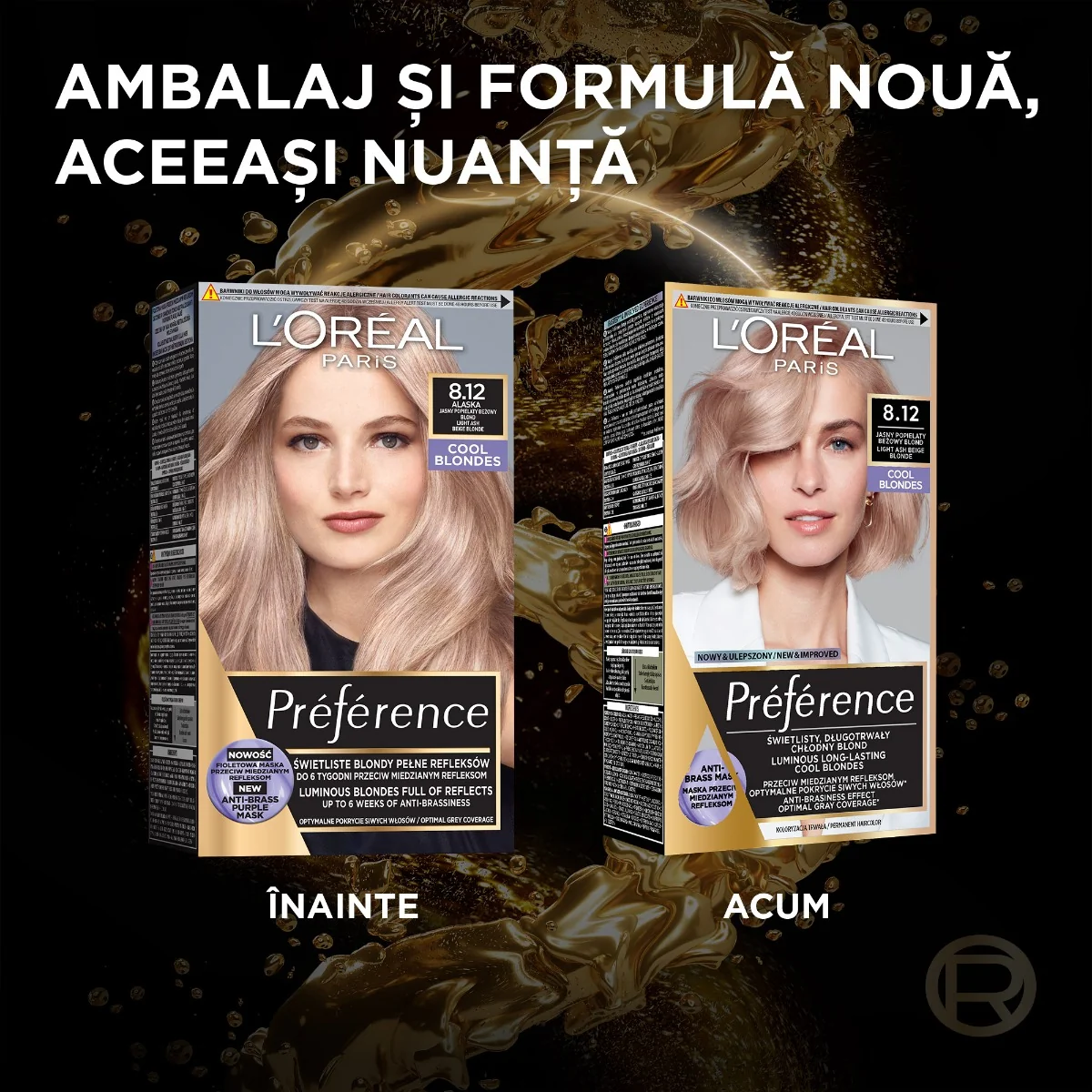 Vopsea de par permanenta cu amoniac Preference 8.12 Alaska, 204ml, L'Oreal Paris