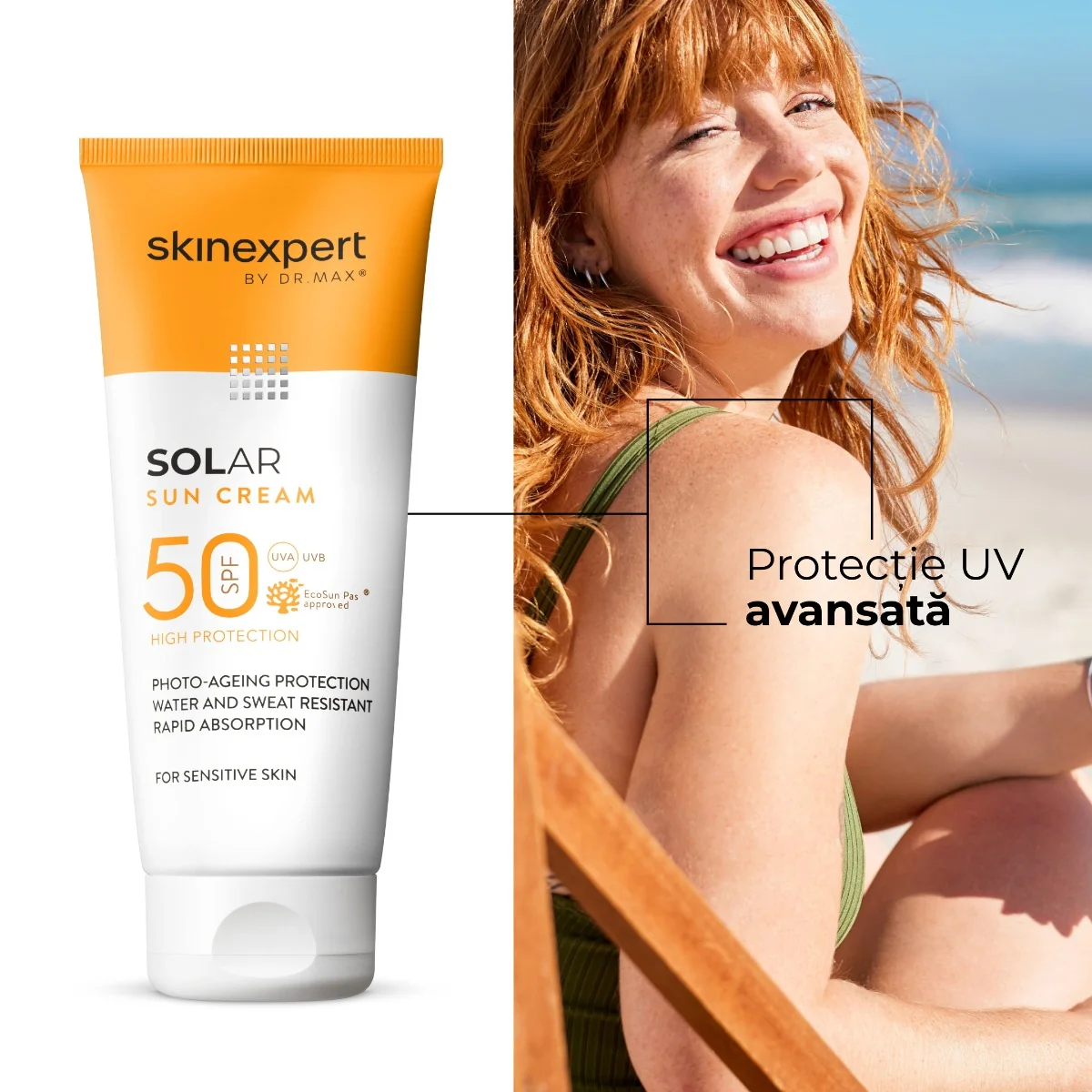 Skinexpert by Dr. Max® Solar Crema cu protectie solara pentru adulti SPF50, 200ml