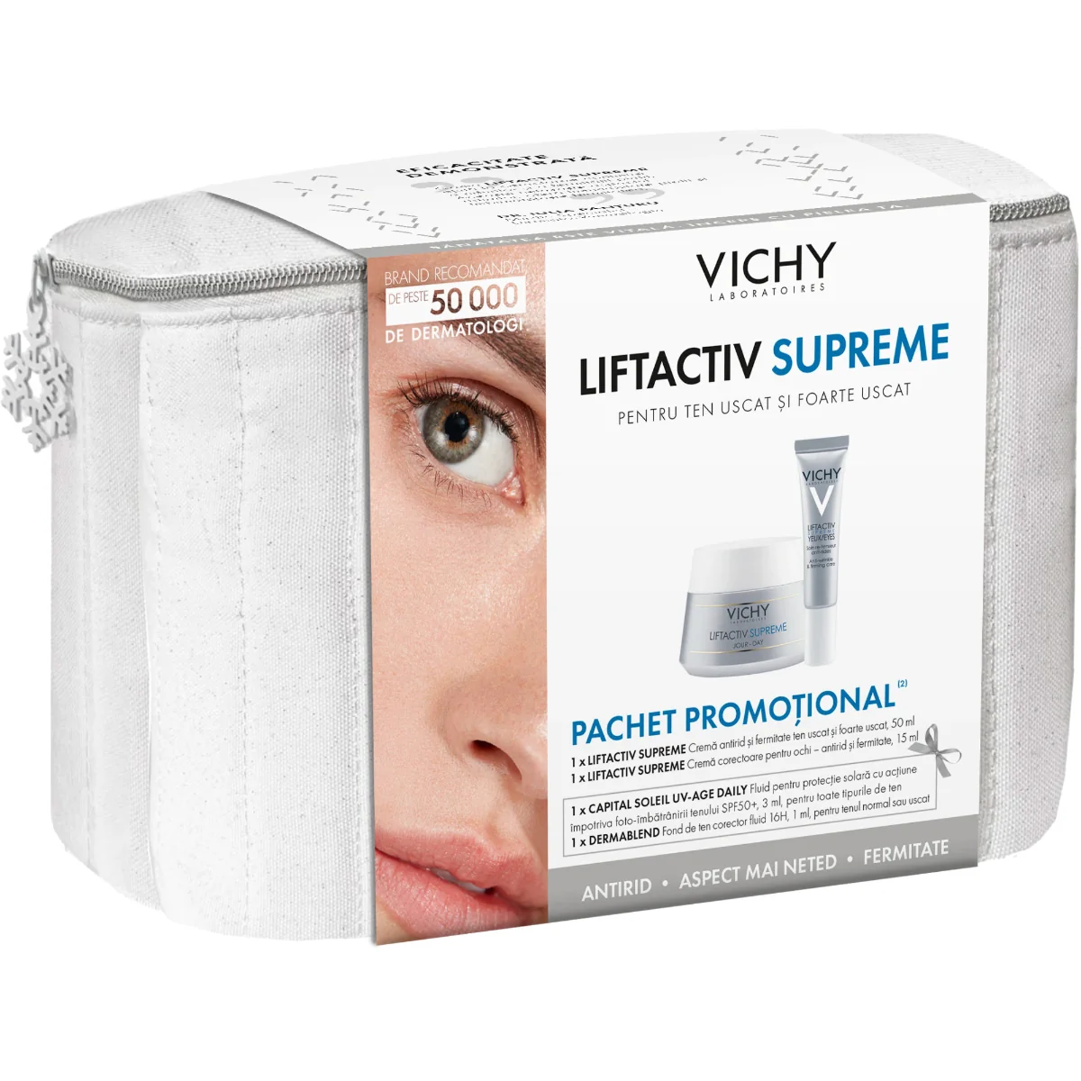 Pachet Liftactiv Supreme pentru ten sensiblil, 50ml + 15ml, Vichy