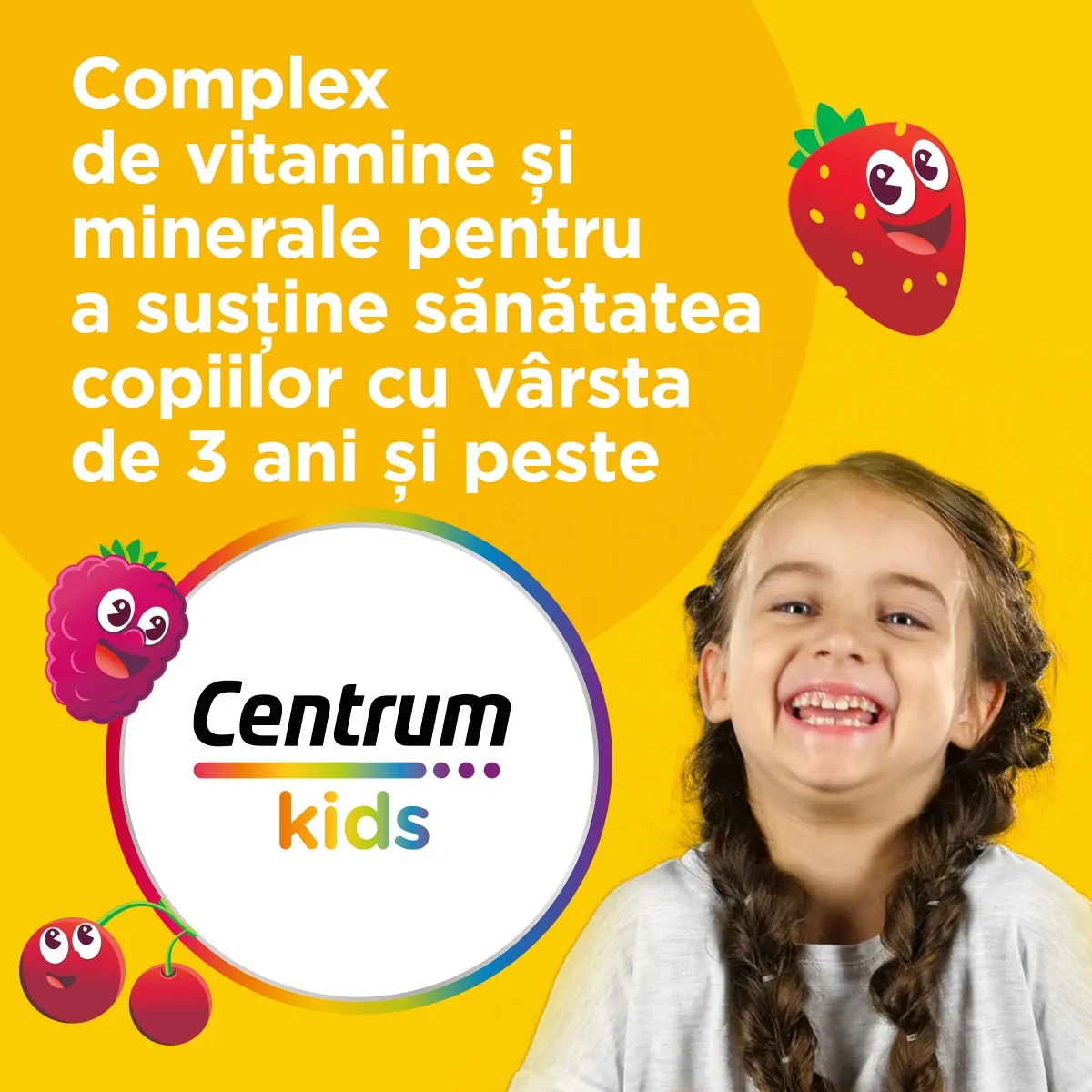 Centrum Kids VitaGummies Multifruit, 30 jeleuri, Haleon