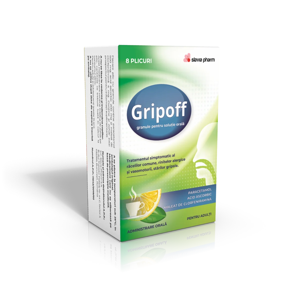 Gripoff granule, 8 plicuri, Slavia Pharm