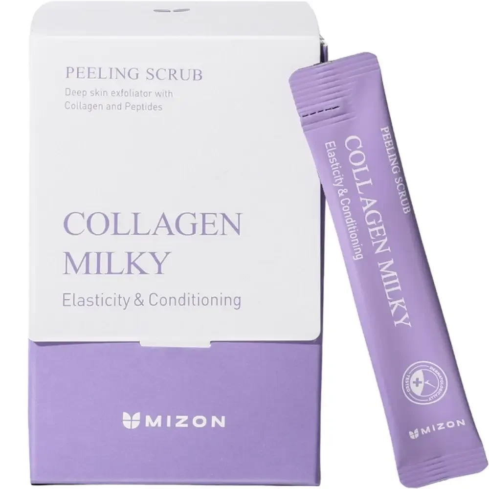 Scrub facial cu colagen si efect de peeling, 40 bucati, Mizon