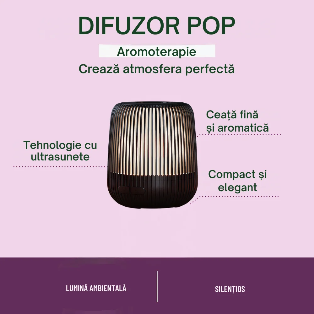 Difuzor aromoterapie Pop Ultrasonic, 1 bucata, Pranarom