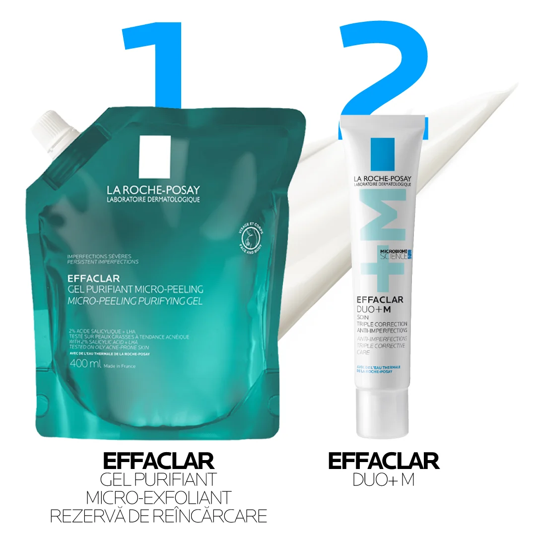 Rezerva de reincarcare Gel Purifiant Micro-Exfoliant Effaclar, 400ml, La Roche-Posay