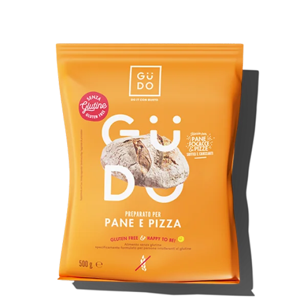Mix fara gluten pentru paine si pizza, 500g, Gudo