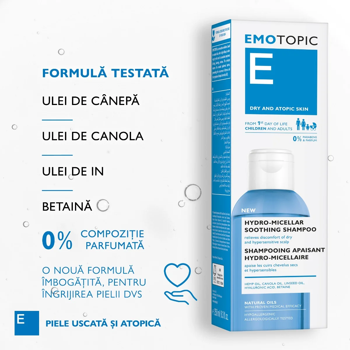 Sampon calmant E Hydro-Micellar, 250ml, Pharmaceris