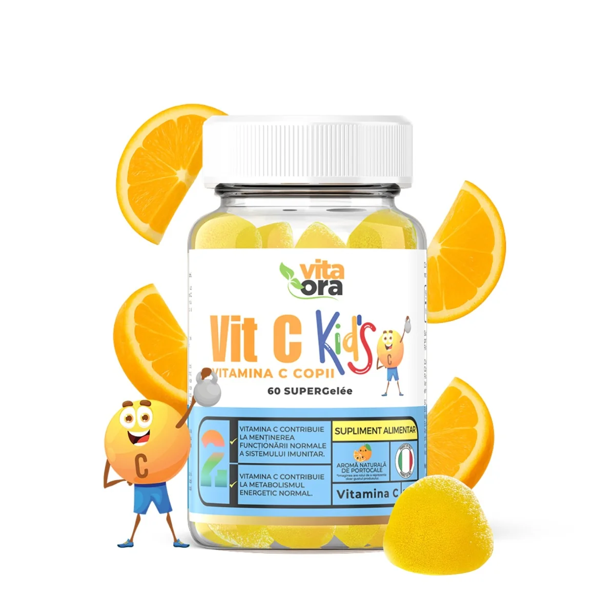 Vitamina C pentru copii, 60 jeleuri, Vita Ora
