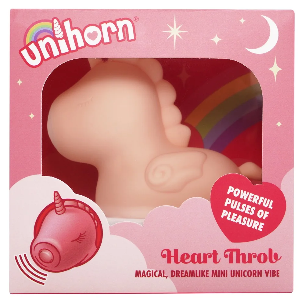 Vibrator clitoridian in forma de unicorn roz, 1 bucata, Unihorn