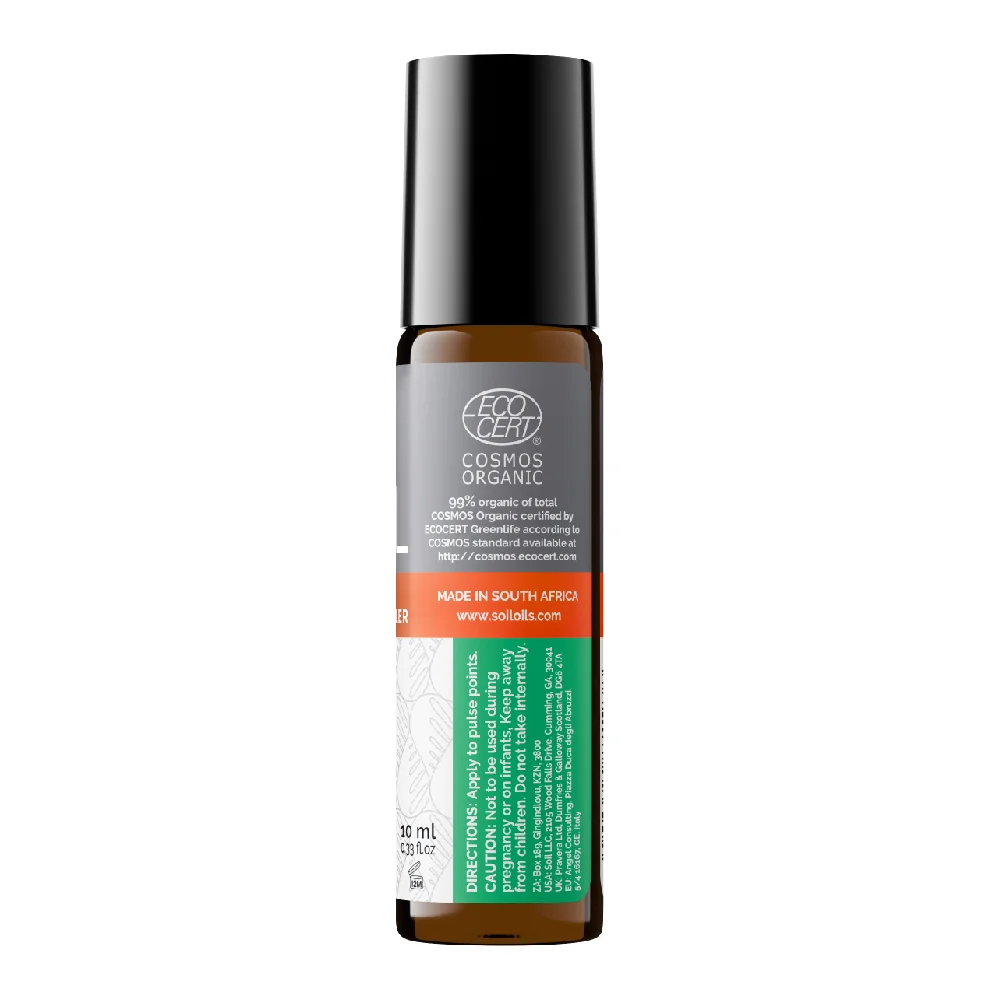 Roll-on cu uleiuri esentiale pure organice Ecocert concentrare Focus, 10ml, Soil