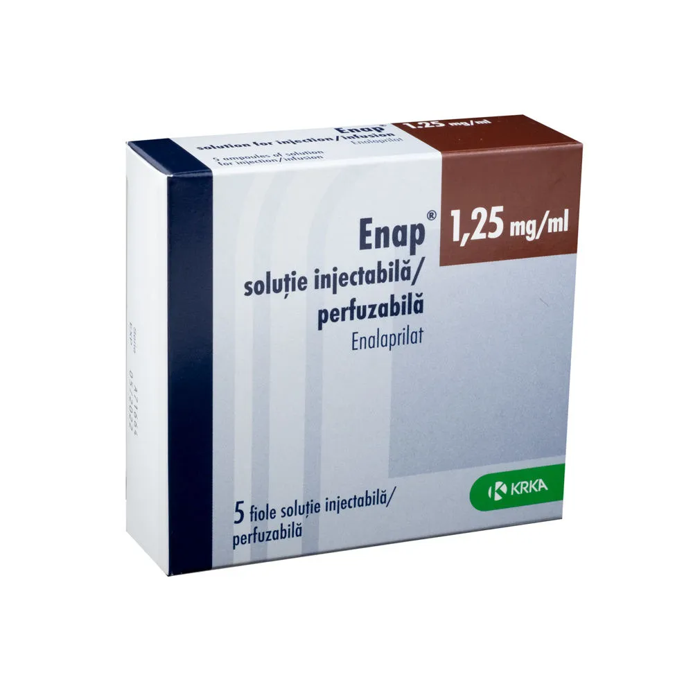 Enap 1.25mg/ml, 5 fiole, KRKA 