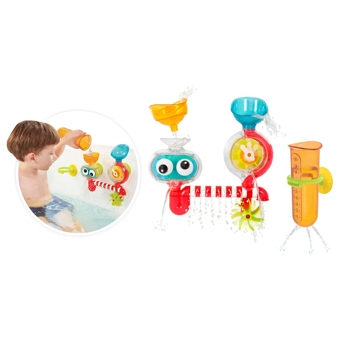Jucarie Laborator cu apa invarte-roteste Transparent 1-3 ani 40203, 1 bucata, Yookidoo