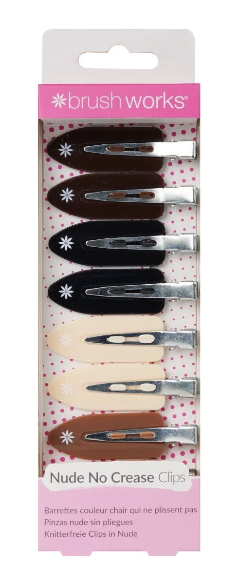 Agrafe de par Nude No Crease, 8 bucati, Brushworks