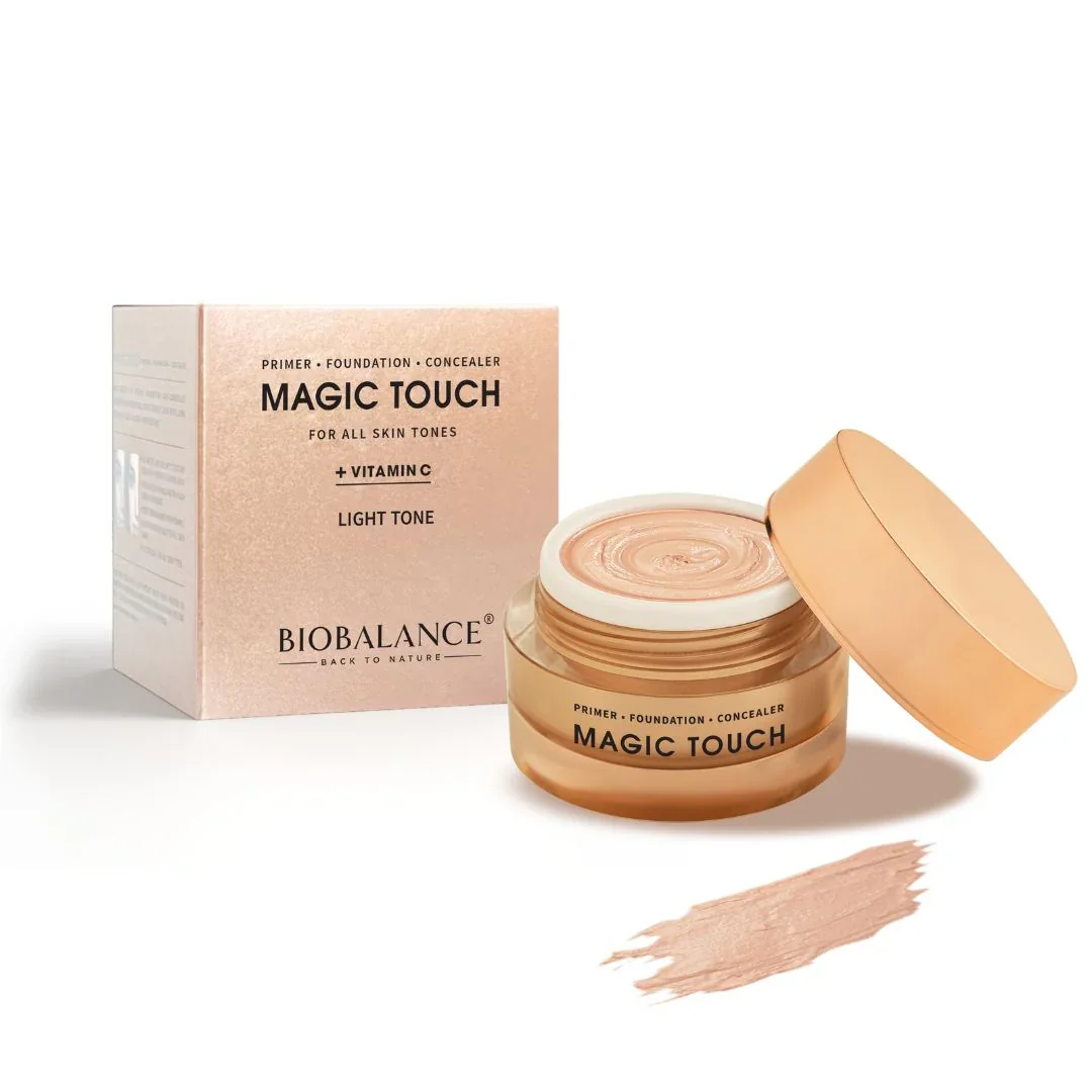 Primer fond de ten si anti-cearcan cu vitamina C Magic Touch Light, 30ml, Bio Balance