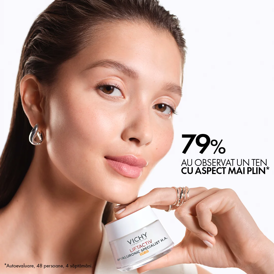 Crema de zi lifting si fermitate SPF 30 pentru toate tipurile de ten Liftactiv H.A., 50ml, Vichy