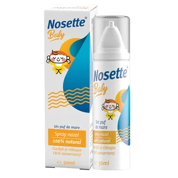 Spray nazal apa de mare izotonica Nosette Baby, 50ml 