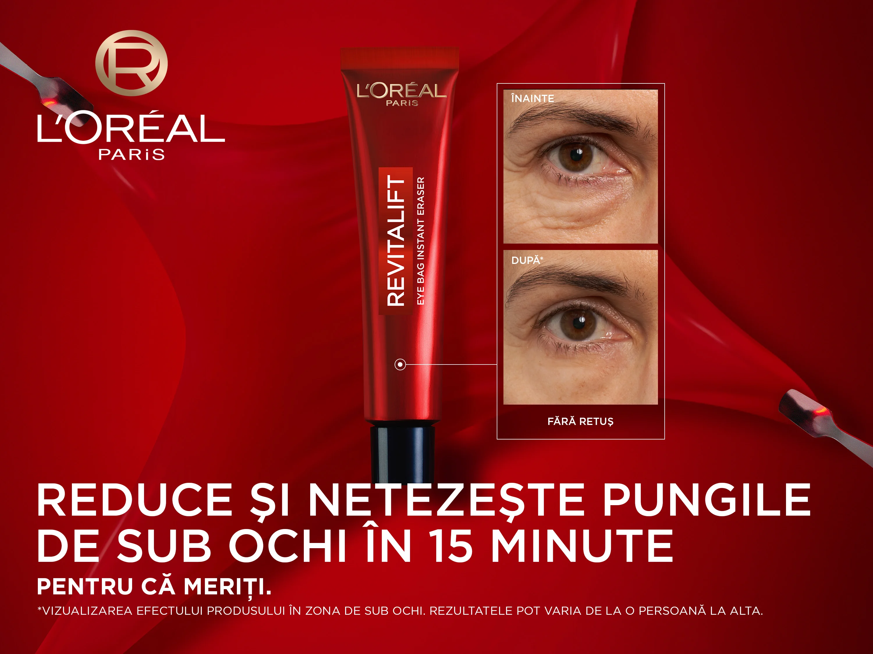 Reduce si netezeste pungile de sub ochi in 15 minute Reduce si netezeste pungile de sub ochi in 15 minute