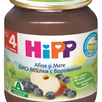 Piure din fructe cu mere si afine Bio, 125g, HiPP