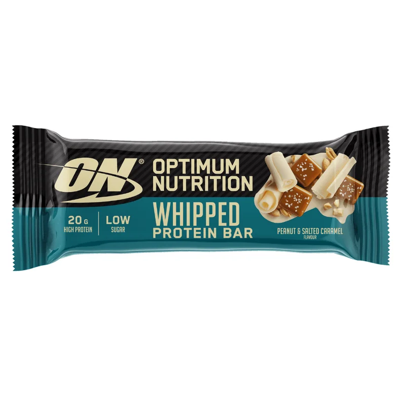 Batoane proteice Salted Caramel, 10 bucati x 62g, Optimun Nutrition