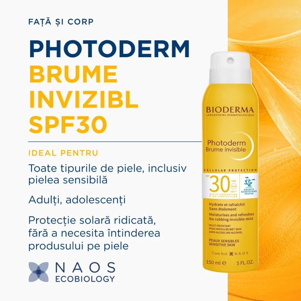 Spray invizibil Photoderm Brume SPF30, 150ml, Bioderma