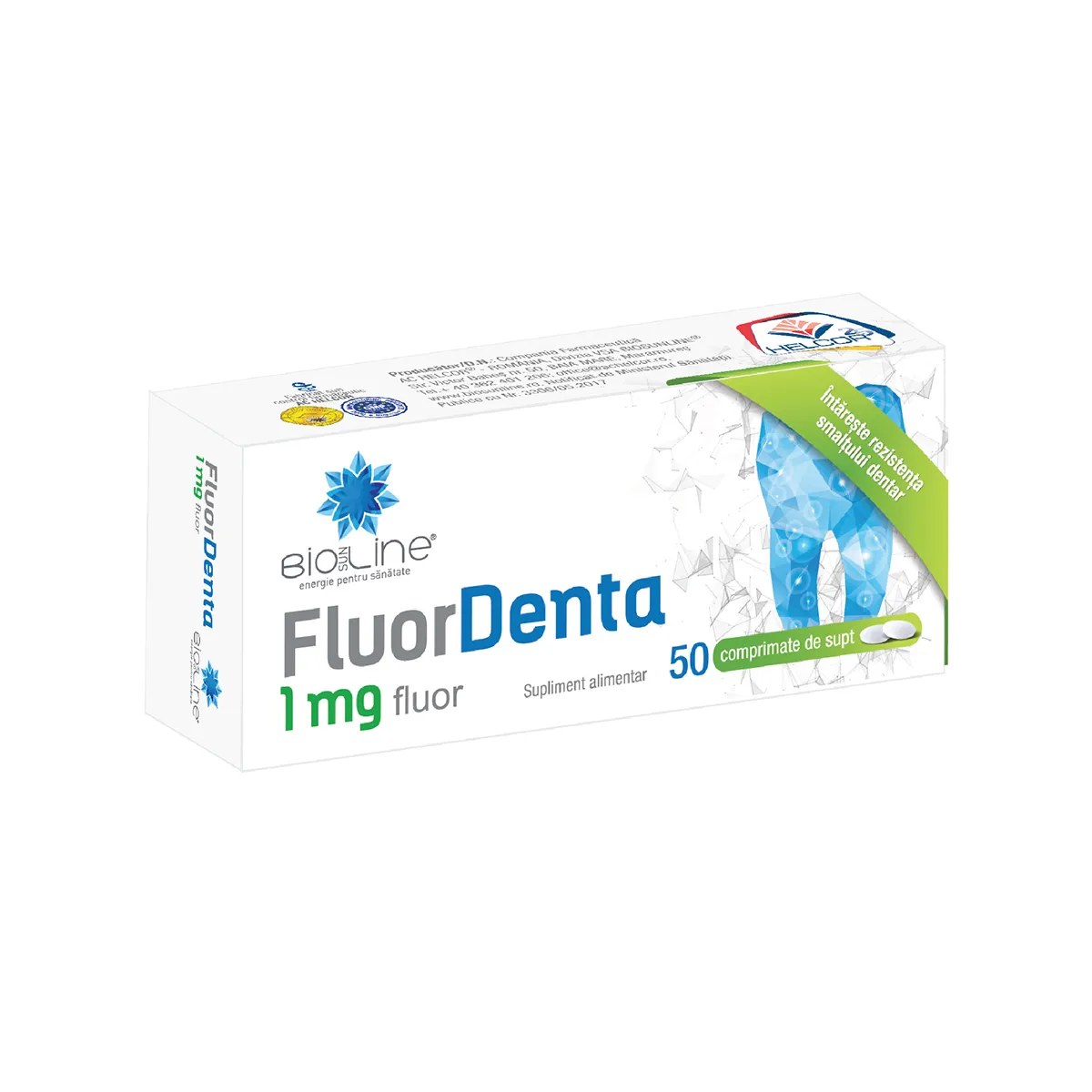 Fluor Denta 1mg, 50 comprimate de supt, BioSunLine