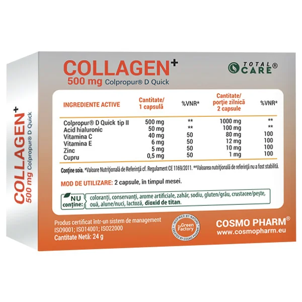 Collagen 500mg, 30 capsule, Cosmopharm