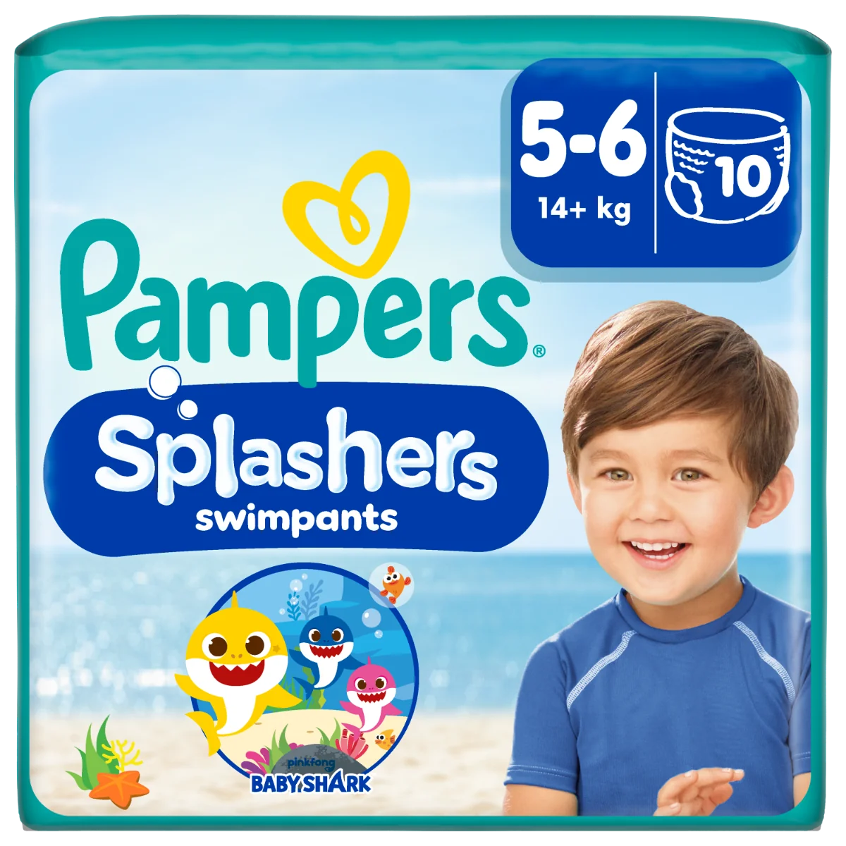 Scutece chilotel pentru apa Marimea 5-6 14kg+, 10 bucati, Pampers