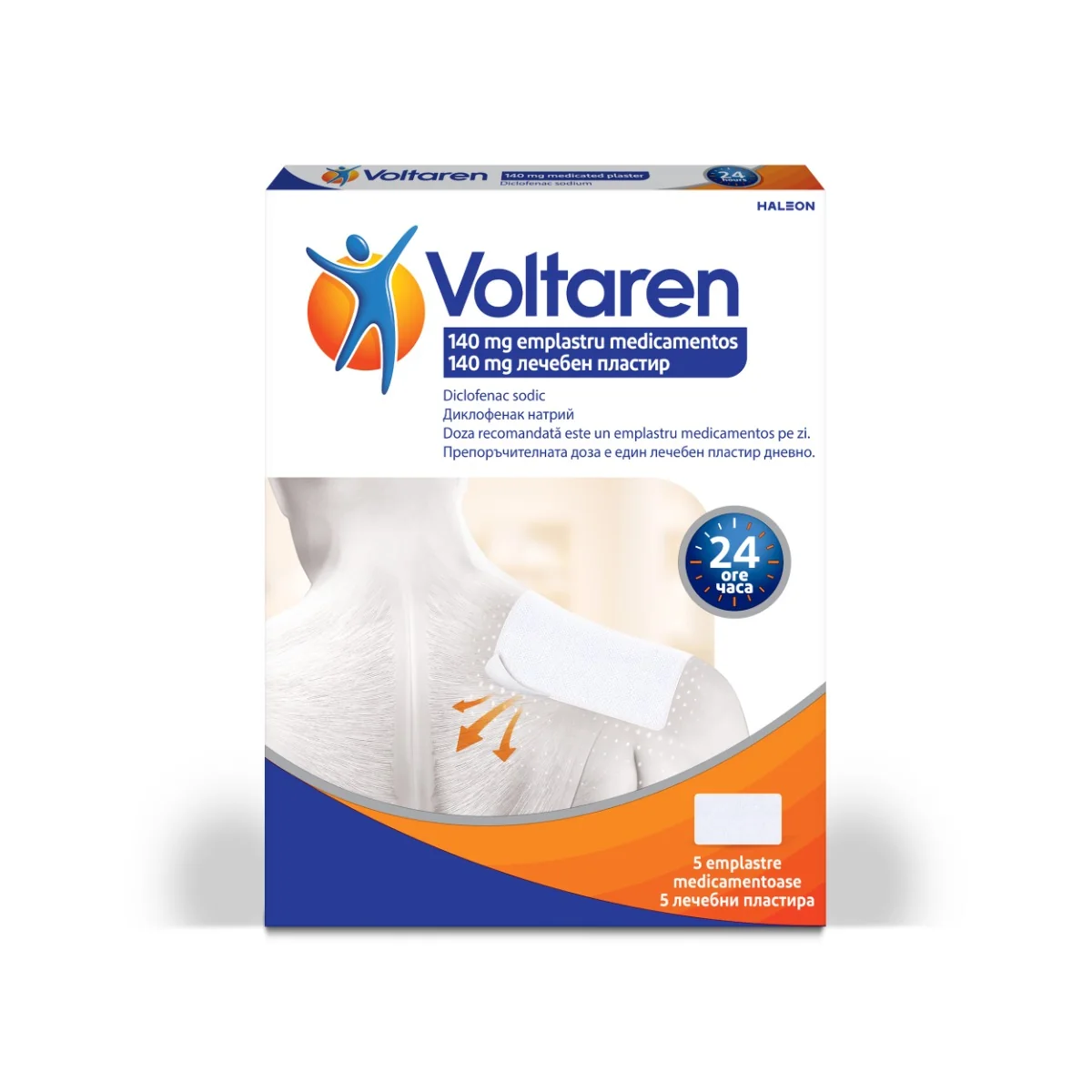 Voltaren 140mg emplastru medicamentos, 5 bucati, Haleon
