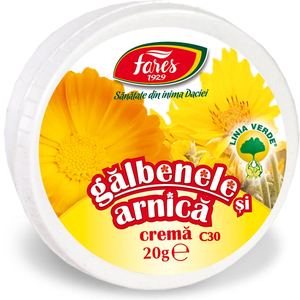 Crema de galbenele si arnica, 20g, Fares