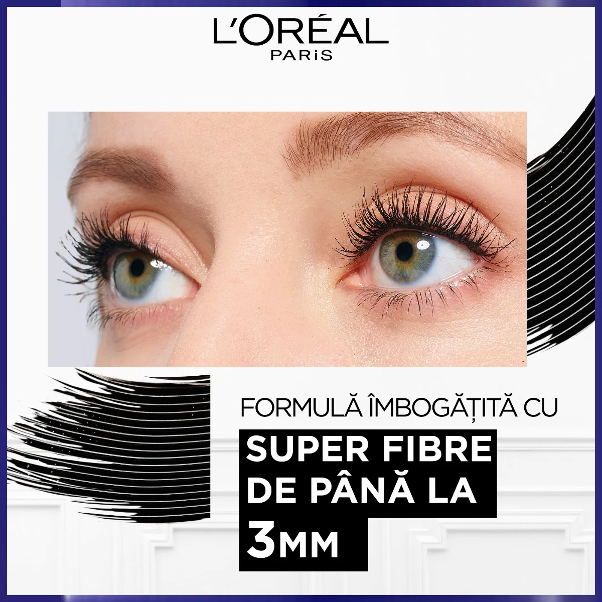 Mascara cu efect de laminare Pro XXL Extension Black, 12ml, L'Oreal Paris