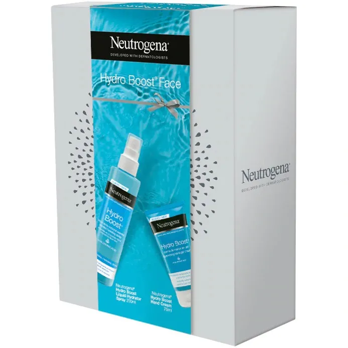 Set cadou Neutrogena Hydro Boost: Crema-gel de maini 75ml + Spray de corp hidratant pentru piele normala 200ml, Neutrogena