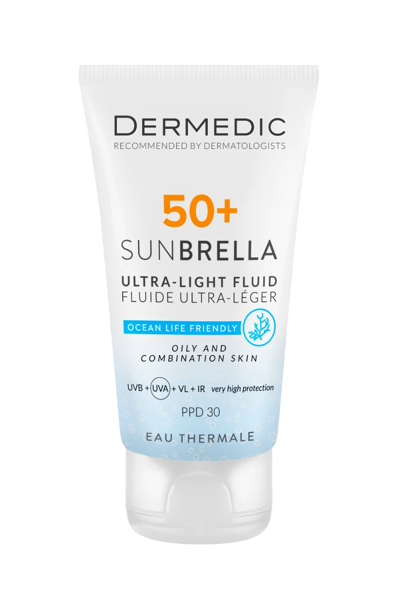 Fluid pentru ten gras si mixt SPF50+ ultra light Sunbrella, 40ml, Dermedic