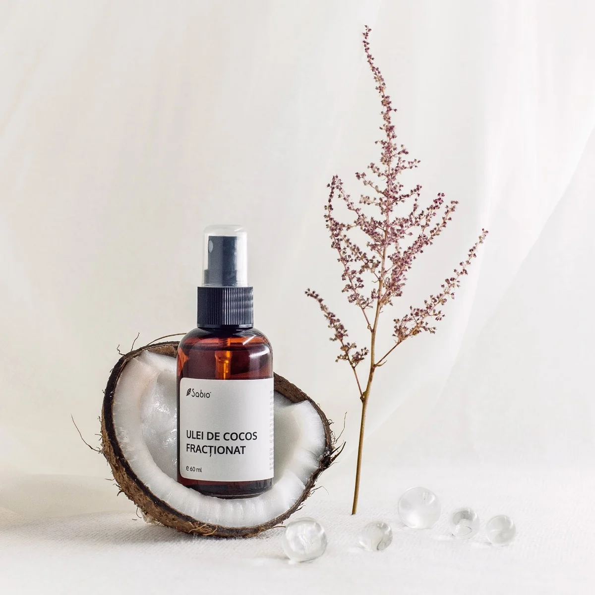 Ulei de cocos fractionat, 60ml, Sabio