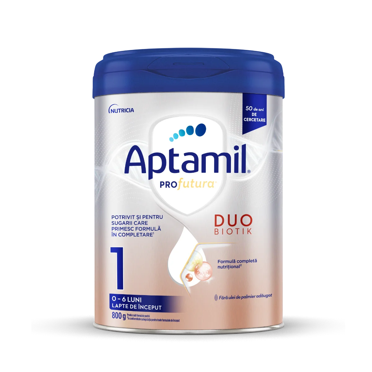 Lapte de inceput 0-6 luni PRO Futura DUO-BIOTIK 1, 800g, Aptamil