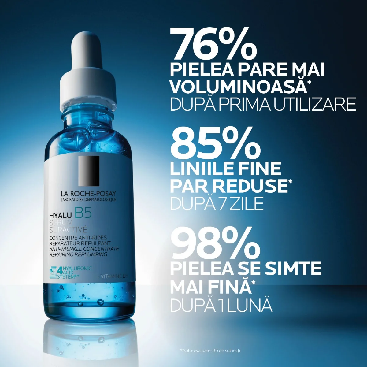 Serum supra-activat cu acid hialuronic si efect antirid Hyalu B5, 30ml, La Roche-Posay
