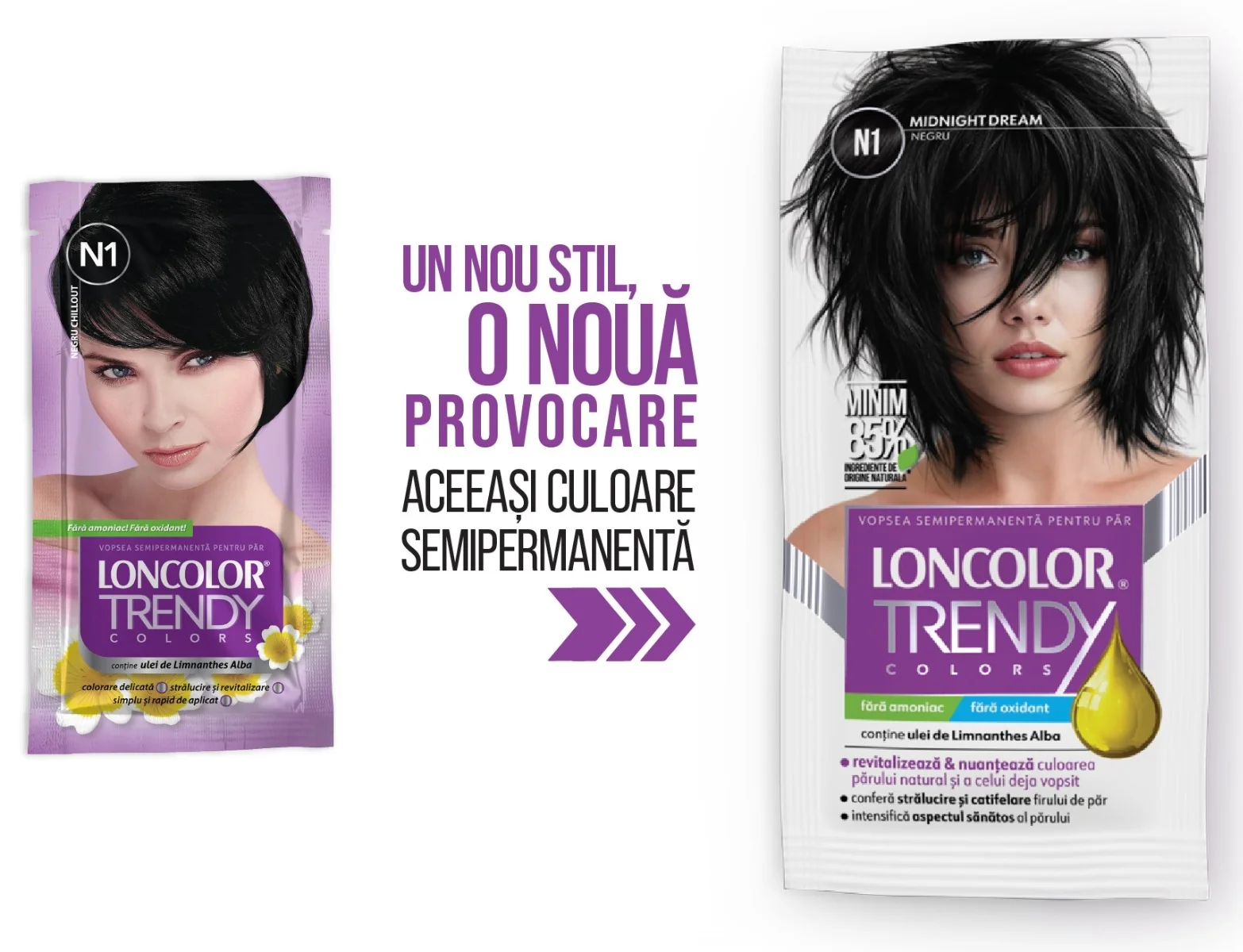 Vopsea semipermanenta Trendy Colors N1, 50ml, Loncolor 