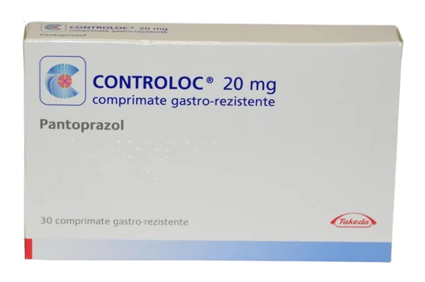 Controloc 20 mg comprimate gastro-rezistente, 30 comprimate filmate, Nycomed