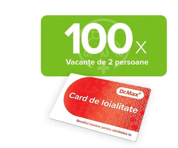 100 de vacante de 2 persoane cu cardul de loialitate Dr. Max