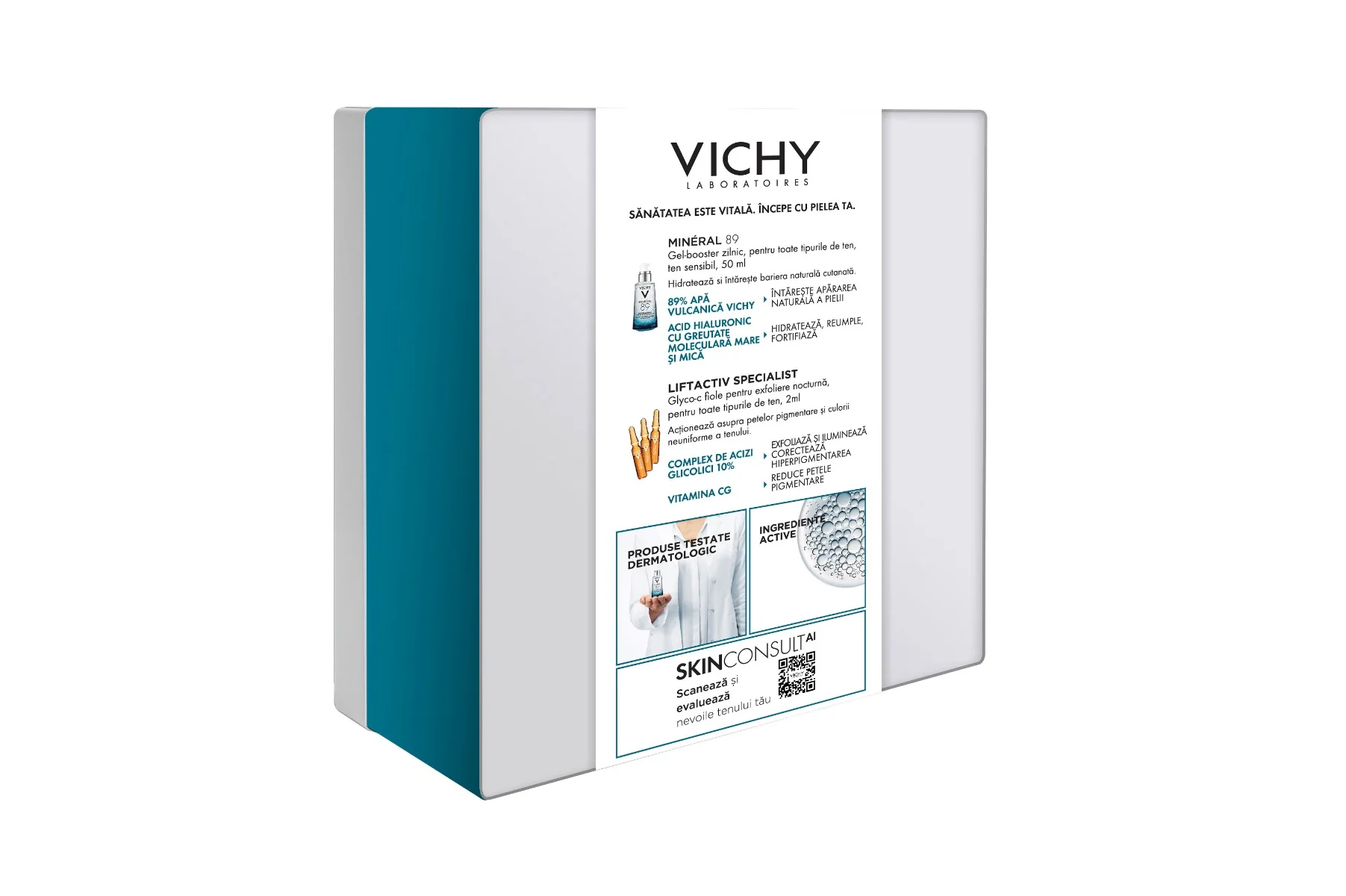 Pachet XMAS21 Mineral 89 pentru toate timpurile de ten, Vichy