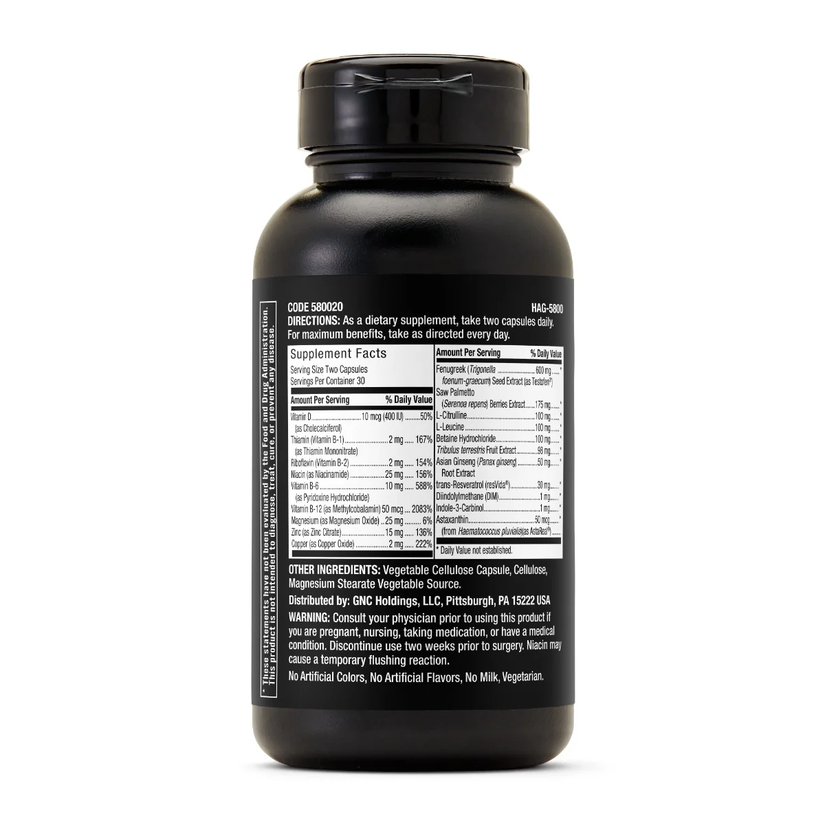 Men's Healthy Testosterone, 60 tablete, GNC