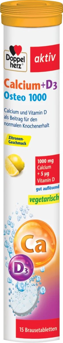 Calciu + D3 Osteo 1000mg, 15 comprimate efervescente, Doppelherz