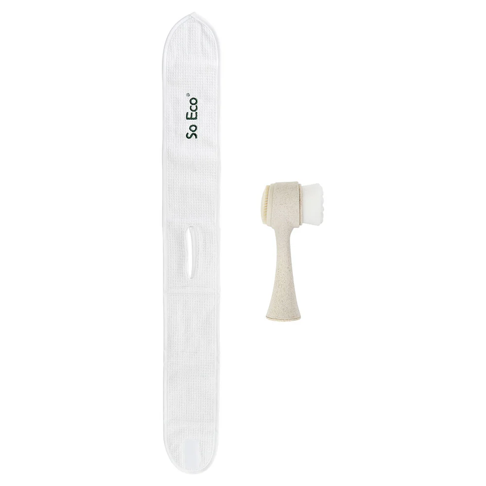Set ecologic Perie pentru curatare faciala 1 bucata + Bentita de par 1 bucata, So Eco