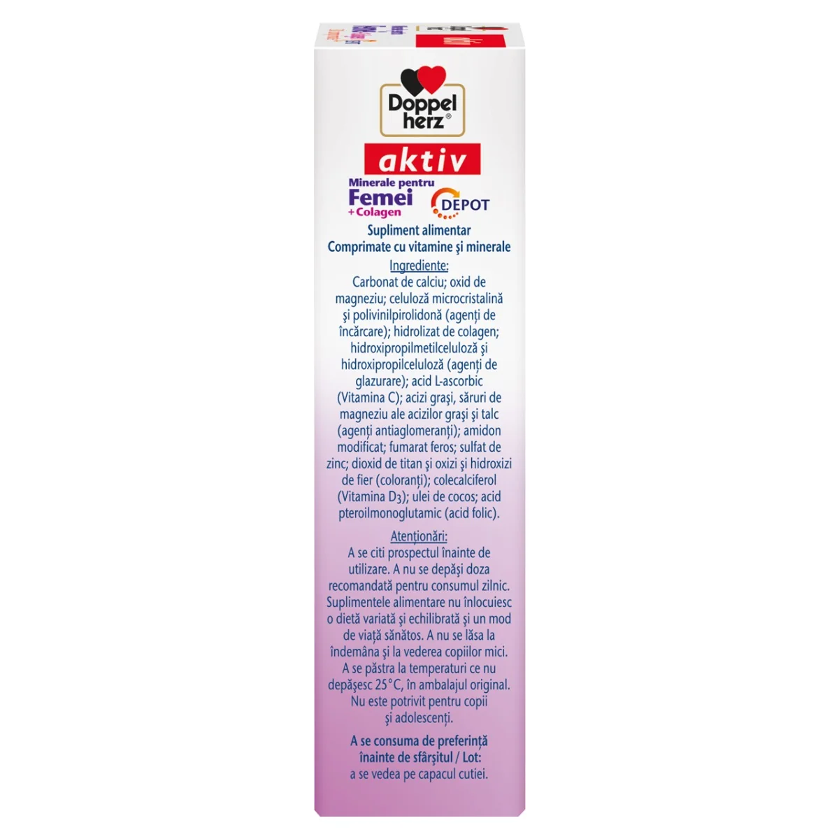 Minerale pentru femei + colagen Depot, 30 comprimate, Doppelherz