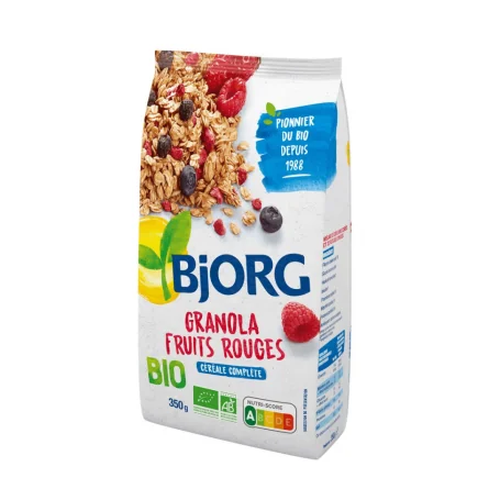 Granola cu fructe rosii, 350g, Bjorg
