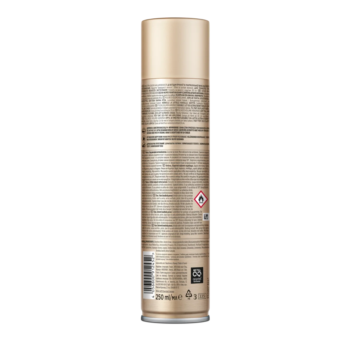 Fixativ cu grad de fixare 5 Fullness Volume Wellaflex, 250ml, Wella