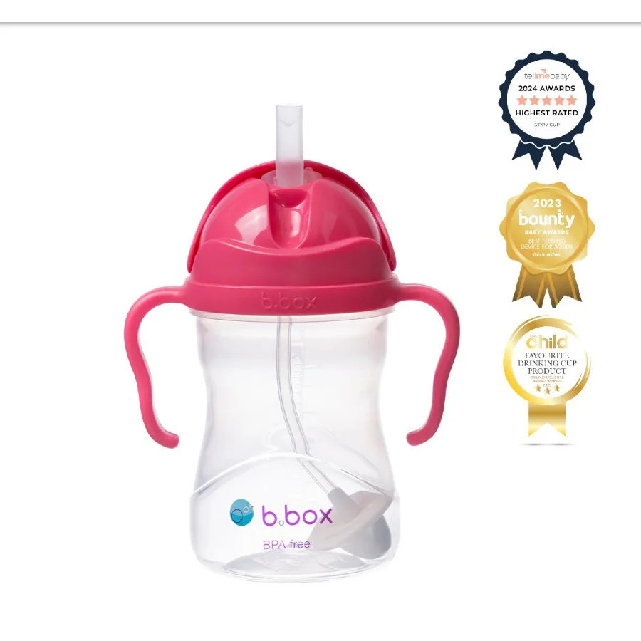 Cana cu pai pentru 6 luni+ Roz, 240ml, Bbox
