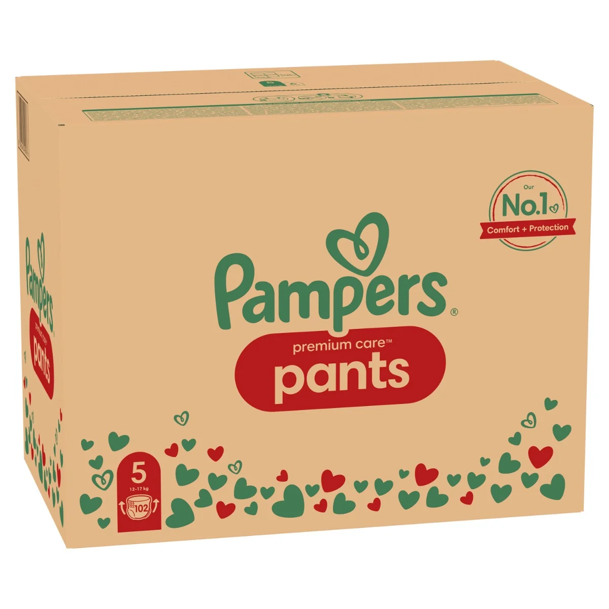 Scutece-chilotel Premium Care Pants XXL Box Marimea 5 pentru 12-17 kg, 102 bucati, Pampers