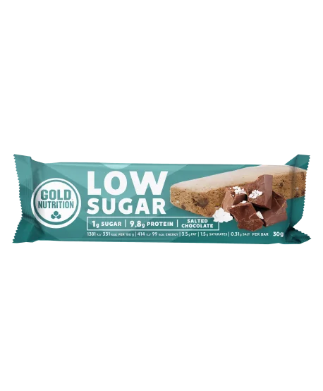 Baton proteic cu ciocolata si sare de mare Low Sugar, 30g, Gold Nutrition