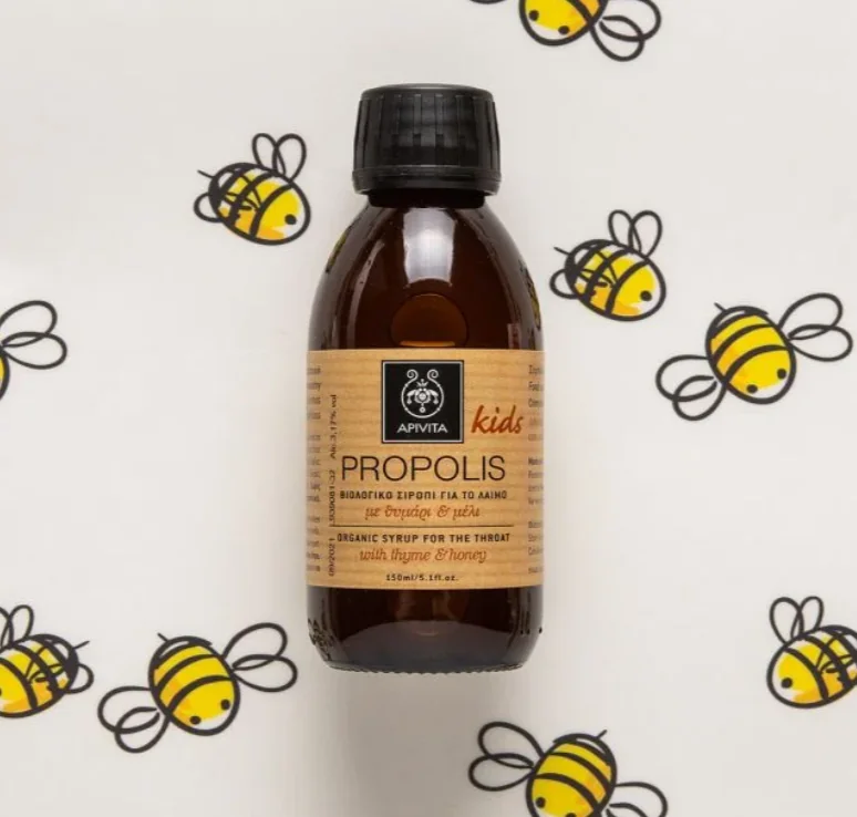 Apivita Sirop organic cu propolis pentru tuse, 150ml