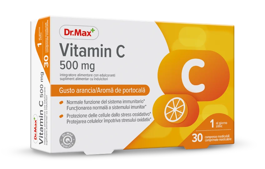 Dr. Max Vitamin C 500 mg, 30 comprimate masticabile