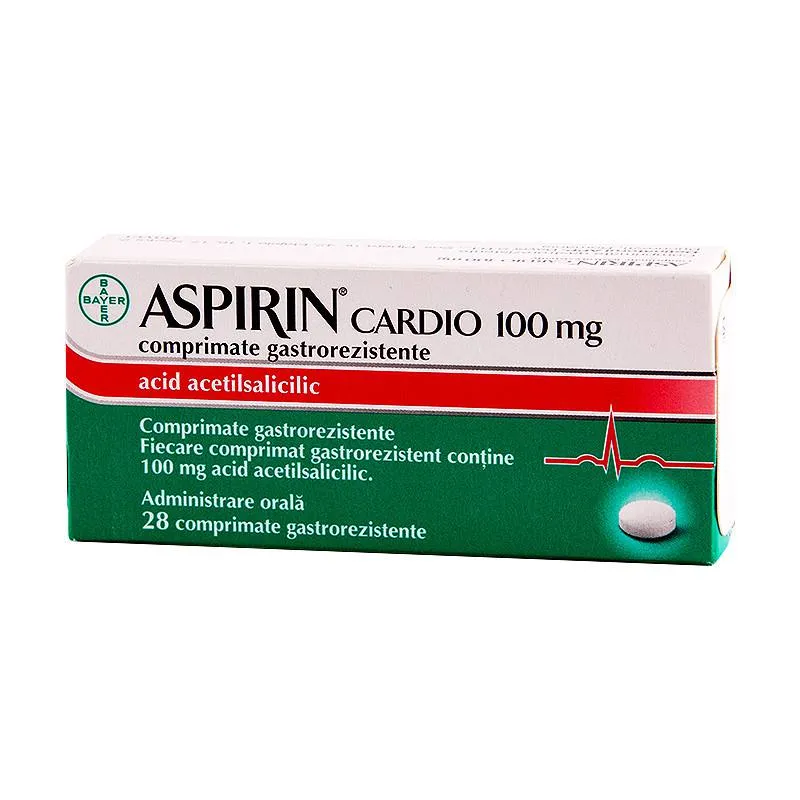 Aspirin Cardio 100 mg, 28 comprimate, Bayer
